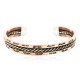 Handmade Feather Certified Authentic Navajo Pure Copper and Brass Native American Bracelet 12846-1 Handmade Feather Certified Authentic Navajo Pure Copper and Brass Native American Bracelet 12846-1