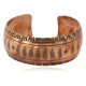 Handmade Feather Certified Authentic Navajo Pure Copper Native American Bracelet 12869-1