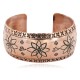 Handmade Flower Certified Authentic Navajo Pure Copper Native American Bracelet 12868-10