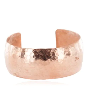 Handmade Hammered Certified Authentic Navajo Native American Pure Copper Bracelet 13058