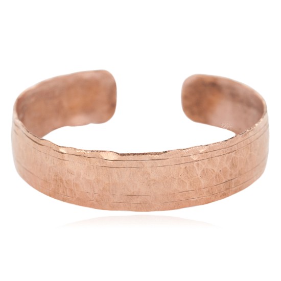Handmade Hammered Certified Authentic Navajo Pure Copper Native American Bracelet 24457-5 Handmade Hammered Certified Authentic Navajo Pure Copper Native American Bracelet 24457-5