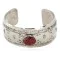 Handmade Horse Certified Authentic Natural Coral Navajo Nickel Native American Bracelet 12797