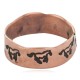 Handmade Horse Certified Authentic Navajo Native American Pure Copper Ring 17093-1