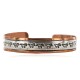 Handmade Horse Certified Authentic Roanhorse Navajo Pure .925 Sterling Silver Copper Native American Bracelet 12770-3