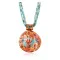 Handmade Inlaid Turtle Navajo .925 Sterling Silver Natural Spiny Oyster Turquoise Signed Native American Necklace 15651