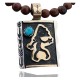 Handmade Kokopelli Certified Authentic Navajo .925 Sterling Silver 12kt Gold Filled Turquoise Native American Necklace 370834881739