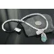 Handmade Leaf Certified Authentic Navajo .925 Sterling Silver Turquoise Native American Necklace 370909897471