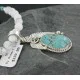Handmade Leaf Certified Authentic Navajo .925 Sterling Silver Turquoise Native American Necklace 370909897471