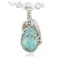 Handmade Leaf Certified Authentic Navajo .925 Sterling Silver Turquoise Native American Necklace 370909897471