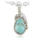 Handmade Leaf Certified Authentic Navajo .925 Sterling Silver Turquoise Native American Necklace 370909897471