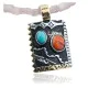 Handmade Mountain Certified Authentic Navajo .925 Sterling Silver 12kt Gold Filled Turquoise Native American Necklace 370806111332 Handmade Mountain Certified Authentic Navajo .925 Sterling Silver 12kt Gold Filled Turquoise Native American Necklace 370806111332