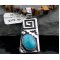 Handmade Mountain Certified Authentic Navajo .925 Sterling Silver Turquoise Native American Necklace 390569988015