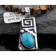 Handmade Mountain Certified Authentic Navajo .925 Sterling Silver Turquoise Native American Necklace 390569988015