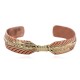 Handmade Navajo Brass Certified Authentic Native American Pure Copper Bracelet  92023-3
