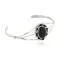 Handmade Navajo Certified Authentic .925 Sterling Silver Natural Black Onyx Native American Bracelet 13108-4