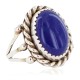 Handmade Navajo Certified Authentic .925 Sterling Silver Natural Lapis Native American Ring Size 6 13106-5