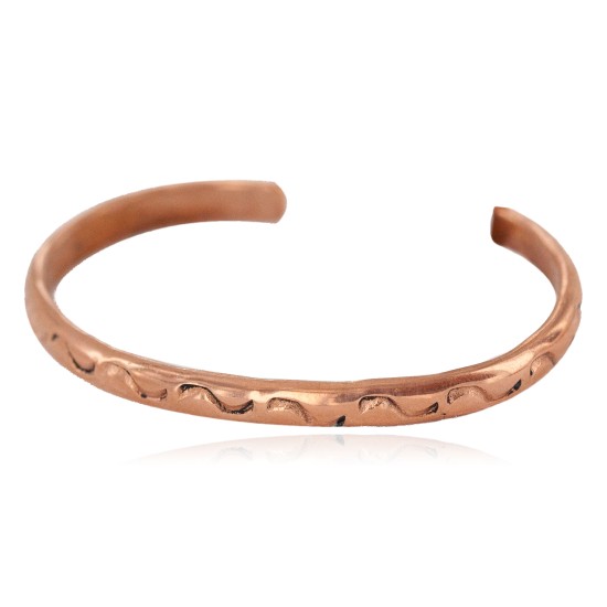 Handmade Navajo Certified Authentic Pure Copper Native American Baby Bracelet 13146-1