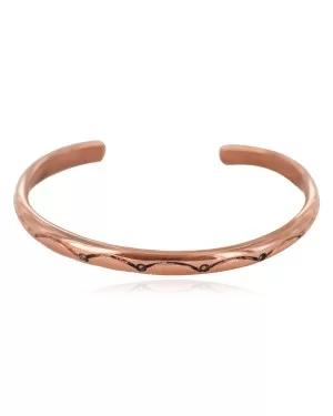 Handmade Navajo Certified Authentic Pure Copper Native American Baby Bracelet 13146-2