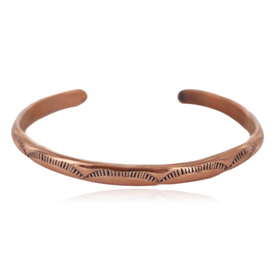 Handmade Navajo Certified Authentic Pure Copper Native American Baby Bracelet 13146-7