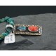 Handmade RARE Certified Authentic Navajo .925 Sterling Silver 12kt Gold Filled Spiny Oyster and Turquoise Native American Necklace 390578017477
