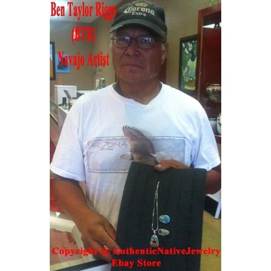 Handmade RARE Certified Authentic Navajo Native .925 Sterling Silver Turquoise Native American Necklace 390574656126 Handmade RARE Certified Authentic Navajo Native .925 Sterling Silver Turquoise Native American Necklace 390574656126