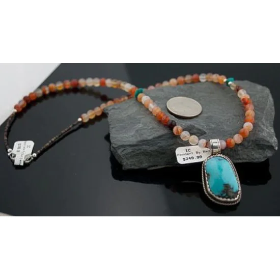 Handmade RARE Certified Authentic Navajo Native .925 Sterling Silver Turquoise Native American Necklace 390574656126 Handmade RARE Certified Authentic Navajo Native .925 Sterling Silver Turquoise Native American Necklace 390574656126