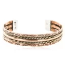 Handmade Sun Certified Authentic Navajo Pure Copper and Brass Native American Bracelet 12845-2