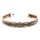 Handmade Sun Certified Authentic Navajo Pure Copper and Brass Native American Bracelet 12846-5