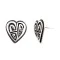 Heart .925 Sterling Silver Certified Authentic Handmade Hopi Native American Earrings  27255