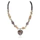 Heart .925 Sterling Silver Certified Authentic Navajo White Howlite Charoite Native American Necklace 15778 Heart .925 Sterling Silver Certified Authentic Navajo White Howlite Charoite Native American Necklace 15778