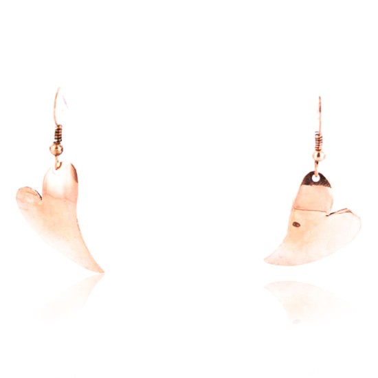 HEART Certified Authentic Navajo Handstamped Real Handmade Copper Native American Earrings 390820356466