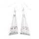 Heart Sun .925 Starling Silver Certified Authentic Handmade Navajo Native American Earrings  27265-4