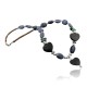 HeartCertified Authentic Navajo .925 Sterling Silver LAPIS Black ONYX Native American Necklace 370821350594