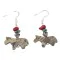 Horse Certified Authentic Navajo .925 Sterling Silver Hooks Natural Turquoise and Green Jasper Coral Dangle Native American Earrings 97002-8