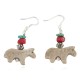 Horse Certified Authentic Navajo .925 Sterling Silver Hooks Natural Turquoise and Jasper Coral Dangle Native American Earrings 97002-14 Horse Certified Authentic Navajo .925 Sterling Silver Hooks Natural Turquoise and Jasper Coral Dangle Native American Earrings 97002-14