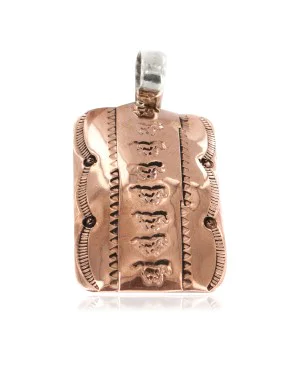 Horse Navajo Handmade Certified Authentic Pure Copper Native American Pendant 17055-1