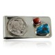 Indian Head Coin Handmade Certified Authentic Ben Taylor Rigg Navajo Nickel Natural Turquoise and Spiny Oyster Native American Money Clip 11242
