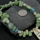 Inlaid Bird Certified Authentic Navajo .925 Sterling Silver Gaspeite and Turquoise Native American Necklace 390687041725