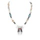 Inlaid Bird Certified Authentic Navajo .925 Sterling Silver WHITE Turquoise Native American Necklace 371051393162