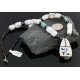 Inlaid Bird Certified Authentic Navajo .925 Sterling Silver WHITE Turquoise Turquoise Native American Necklace 390886333413