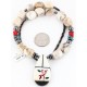 Inlaid BirdCertified Authentic Navajo .925 Sterling Silver Agate Hematit Coral Native American Necklace 390813159541