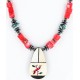 Inlaid BirdCertified Authentic Navajo .925 Sterling Silver Coral Turquoise Native American Necklace 371037463347