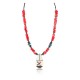 Inlaid BirdCertified Authentic Navajo .925 Sterling Silver Coral Turquoise Native American Necklace 371037463347