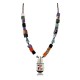 Inlaid BirdCertified Authentic Navajo .925 Sterling Silver Multicolor Turquoise Native American Necklace 390761996615 All Products 750108-7 390761996615 (by LomaSiiva)