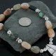 Inlaid Certified Authentic Navajo .925 Sterling Silver Carnelian and Turquoise Native American Necklace 15213-20-0