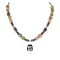 Inlaid Certified Authentic Navajo .925 Sterling Silver Turquoise Coral Jasper Hematite Native American Necklace 750181-1