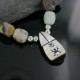 InlaidCertified Authentic Navajo .925 Sterling Silver Agate Turquoise Native American Necklace 15422-50