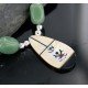 Authentic Navajo Sterling Silver Jade and Turquoise Native American Necklace Authentic Navajo Sterling Silver Jade and Turquoise Native American Necklace