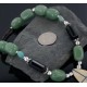Authentic Navajo Sterling Silver Jade and Turquoise Native American Necklace Authentic Navajo Sterling Silver Jade and Turquoise Native American Necklace