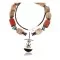 InlaidCertified Authentic Navajo .925 Sterling Silver Jasper Turquoise Native American Necklace 15868-1